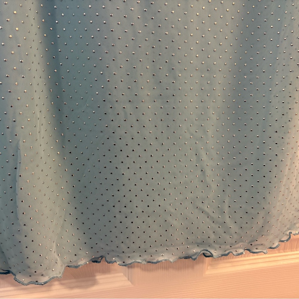 NWT -Noisy May Pale Blue Sheer Dot Maxi Skirt - Picture 4 of 6